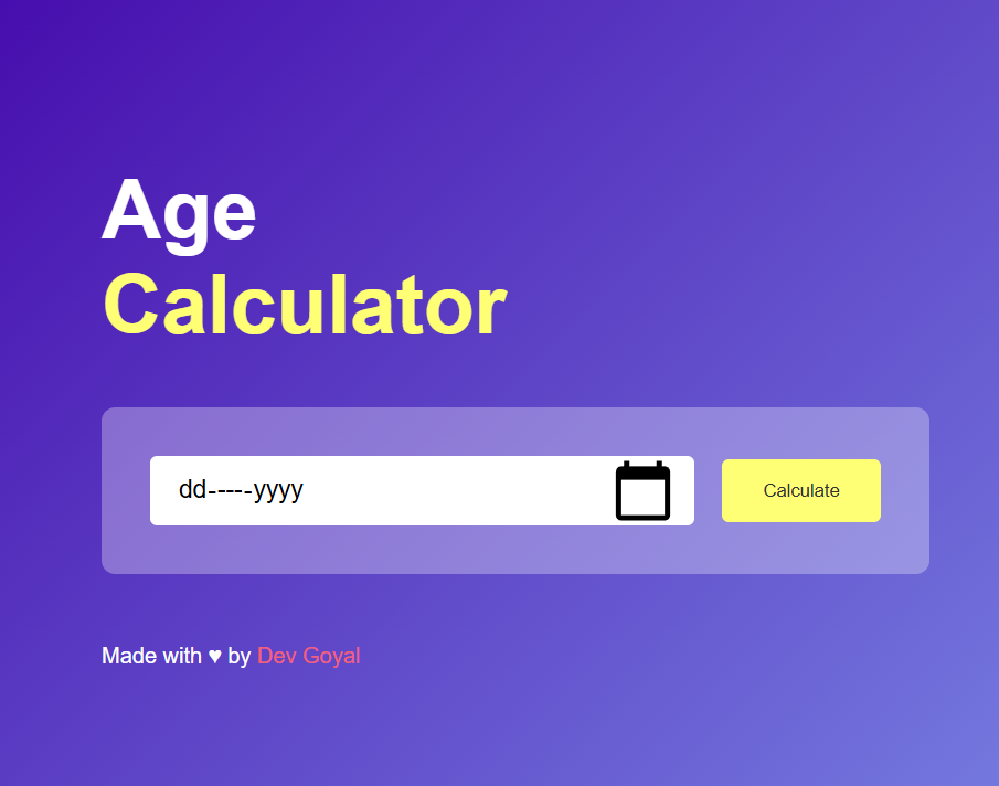 age calculator